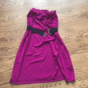 Daisy Fuentes strapless dress  with black belt